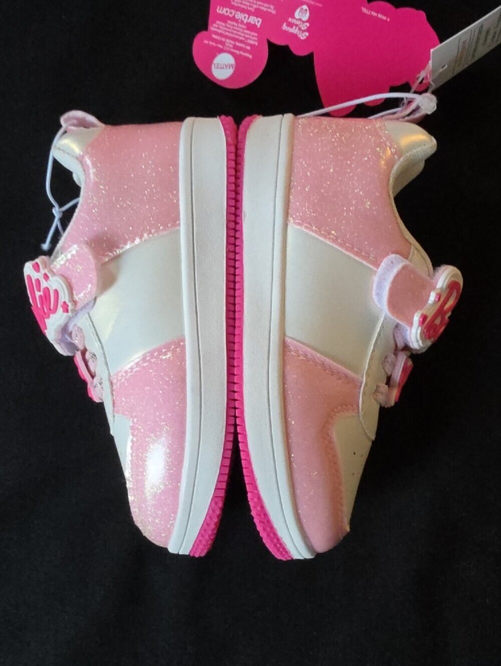 Barbie Pink and White Butterfly Velcro Sneakers - Picture 3 of 11